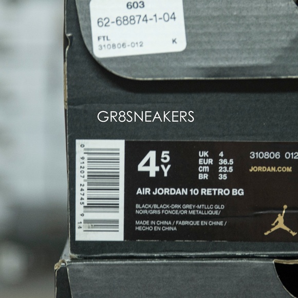 AIR JORDAN RETRO 10 BG NEW YORK CITY - Picture 6 of 8